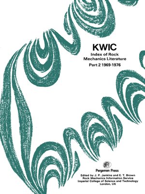 cover image of KWIC Index of Rock Mechanics Literature